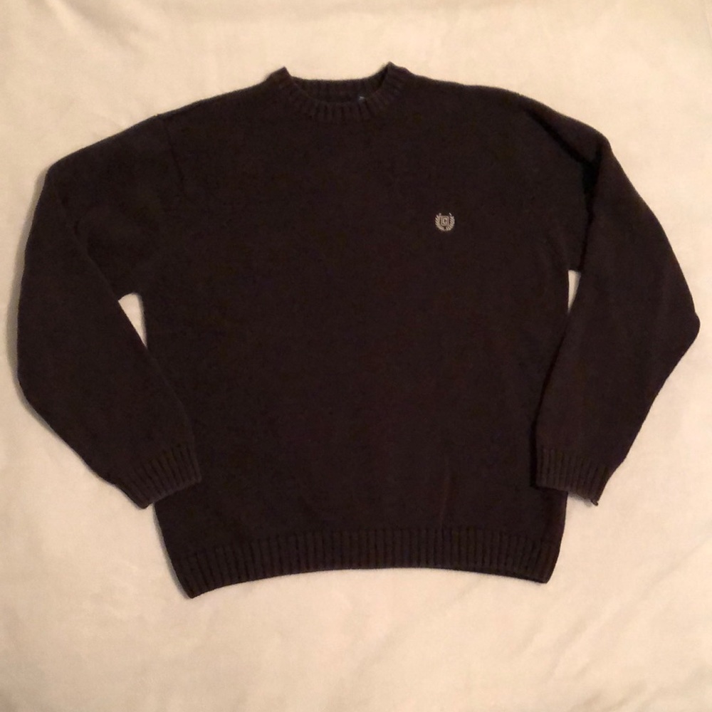 Chaps Knit Crew Neck Pullover Brown Sweater Men’s Size Large